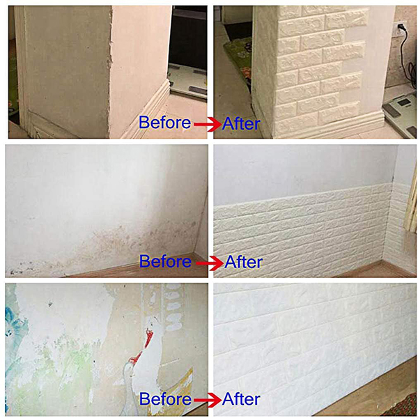 3DBrickWall, three-dimensional wall stickers with brick effect (5 pcs.) - Image 2