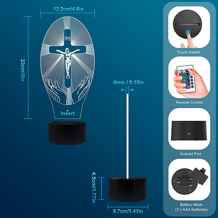This beautiful 3D decoration with a religious Jesus motif is the perfect decoration for any room!