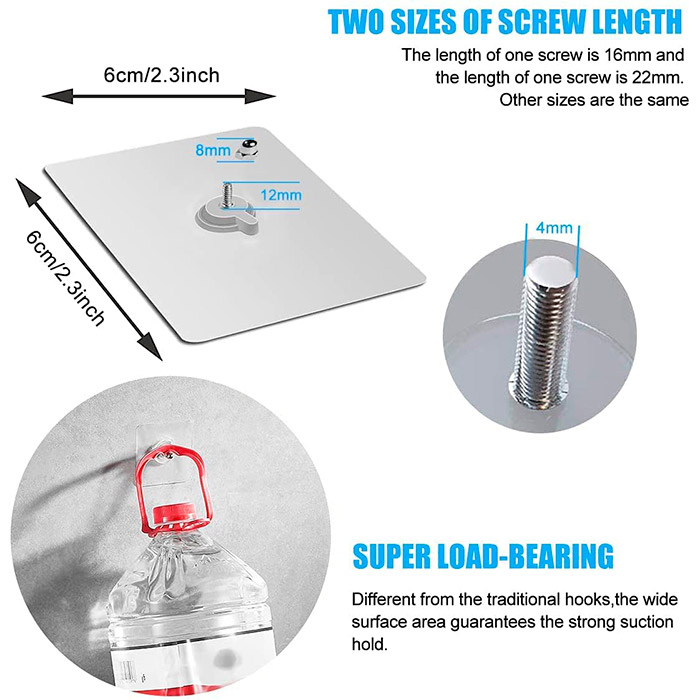 AdhesiveHooks, self-adhesive hanger (10 pieces) - Image 2