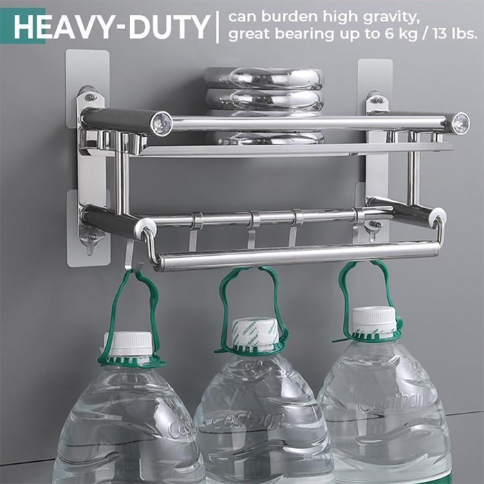 The self-adhesive wall hanger can be loaded with up to 6 kg!