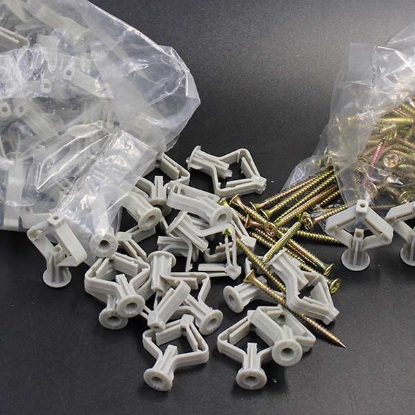 AnchorStar, 100-piece set of plastic anchor inserts with screws for cavity walls - Image 6
