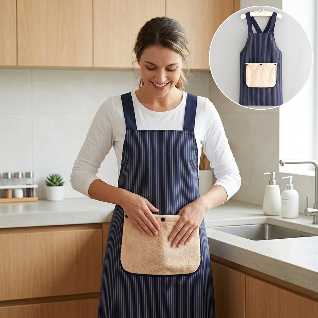 Waterproof kitchen apron with towel, Apron - Image 11