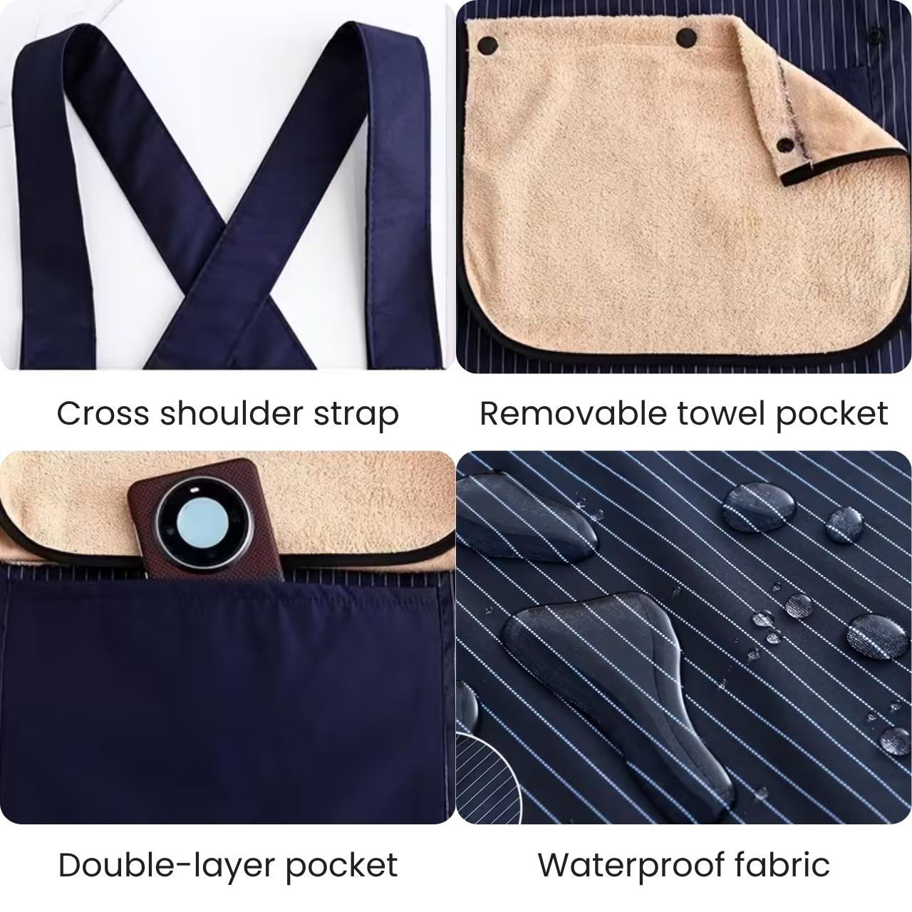 Waterproof kitchen apron with towel, Apron - Image 5