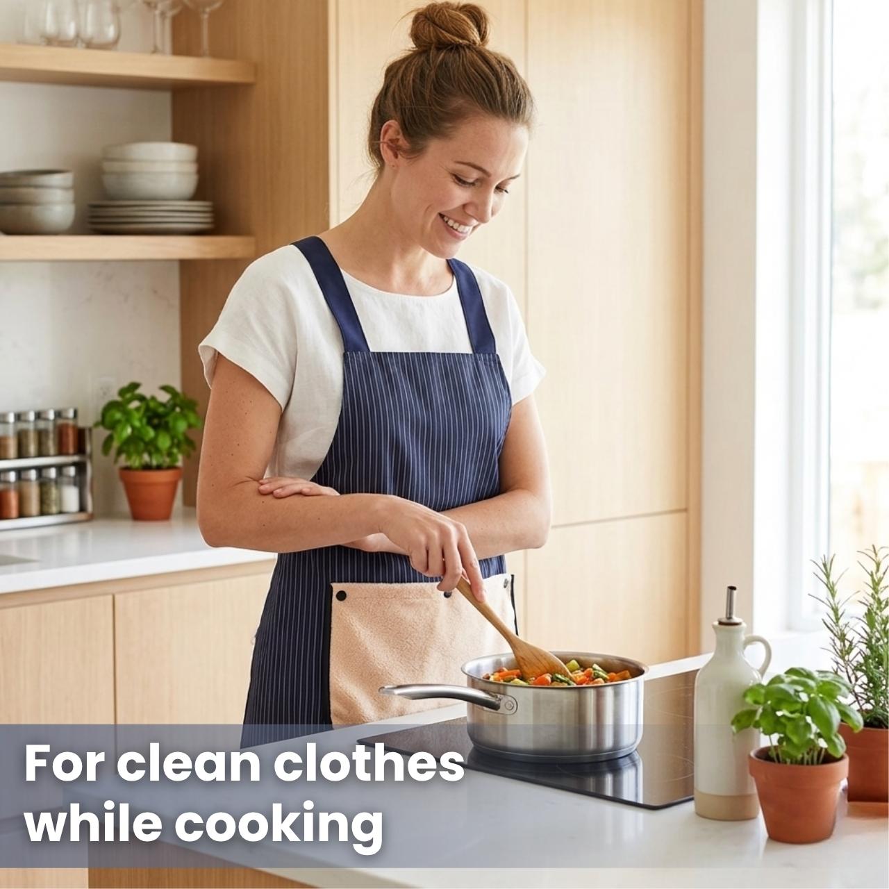 Waterproof kitchen apron with towel, Apron - Image 8