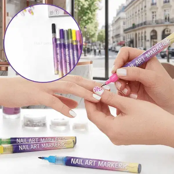 Set of coloured nail painting pens, ArtNails