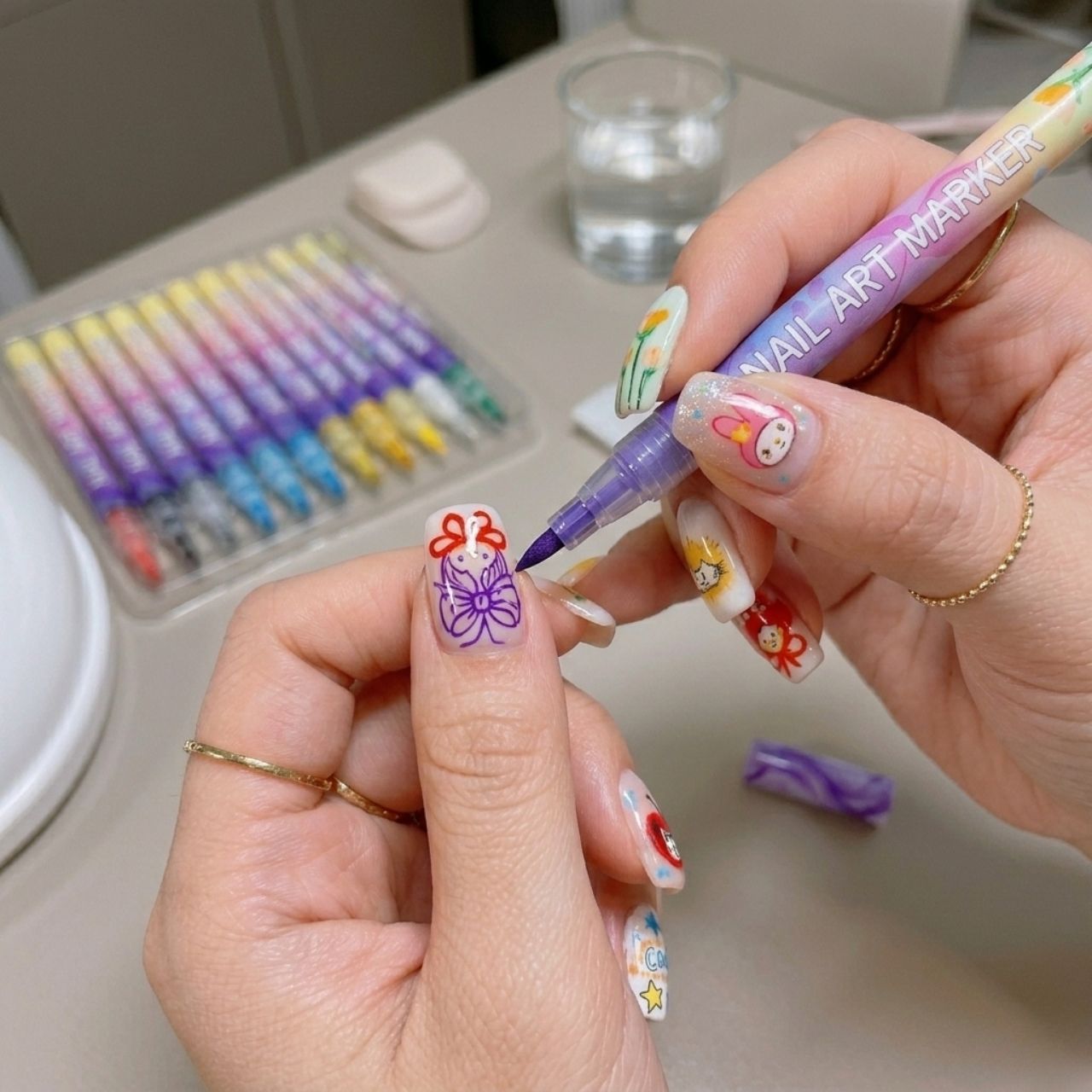 Set of coloured nail painting pens, ArtNails - Image 2
