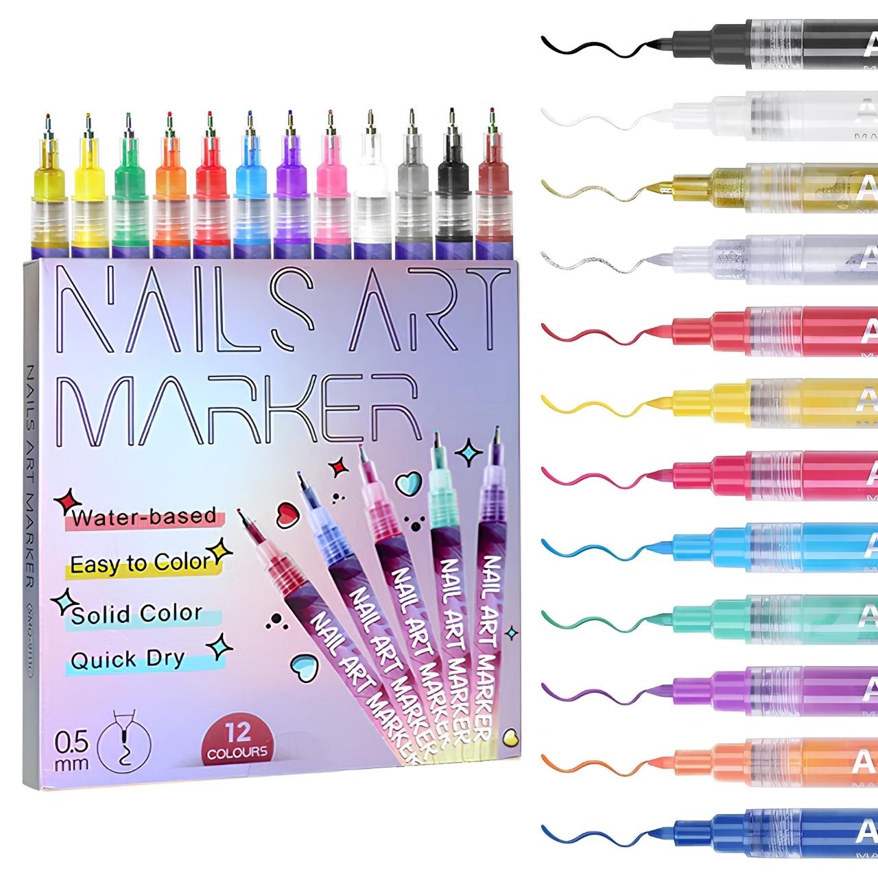 Set of coloured nail painting pens, ArtNails - Image 9