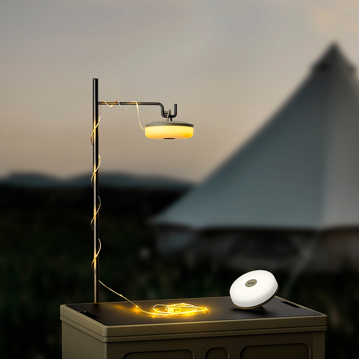 The lantern with lights provides great lighting and a great ambience!