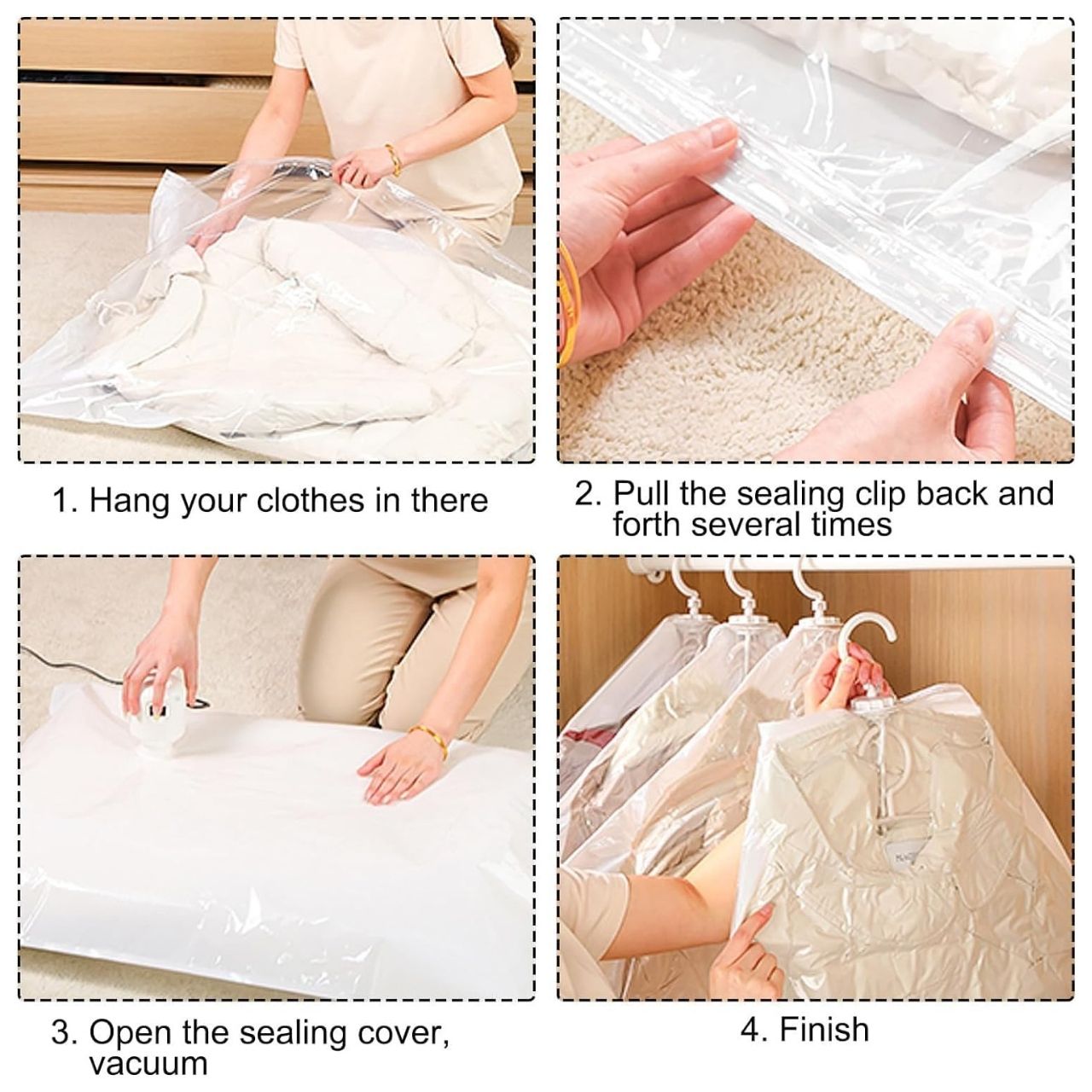 Easy storage of clothes