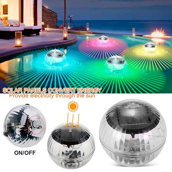The LED light can be placed in the water, hung or placed on the ground or any other surface - outdoors, it will automatically charge with solar energy during the day and start lighting up at night!