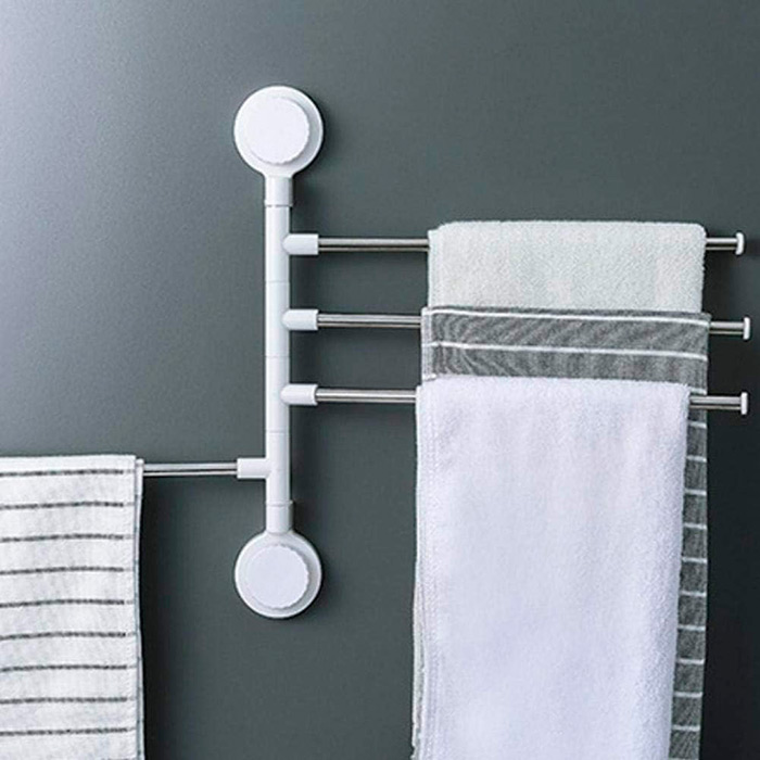 The holder will save you space in your bathroom, kitchen or other rooms!