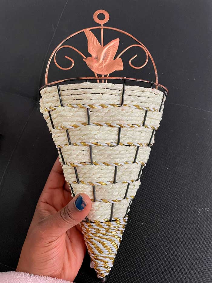 BasketVase, wall flower basket - Image 7