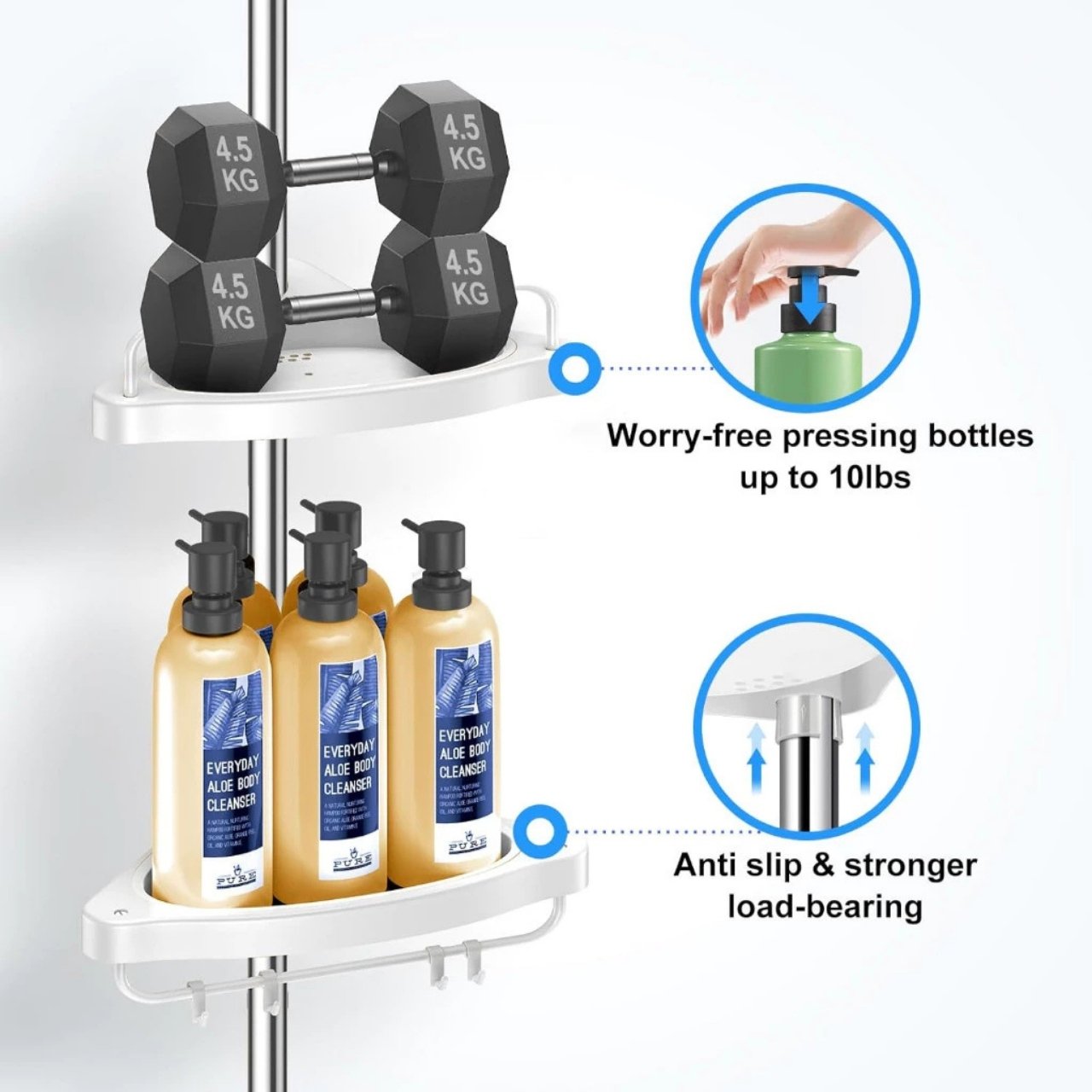 BathRack, corner telescopic shower shelf - Image 2