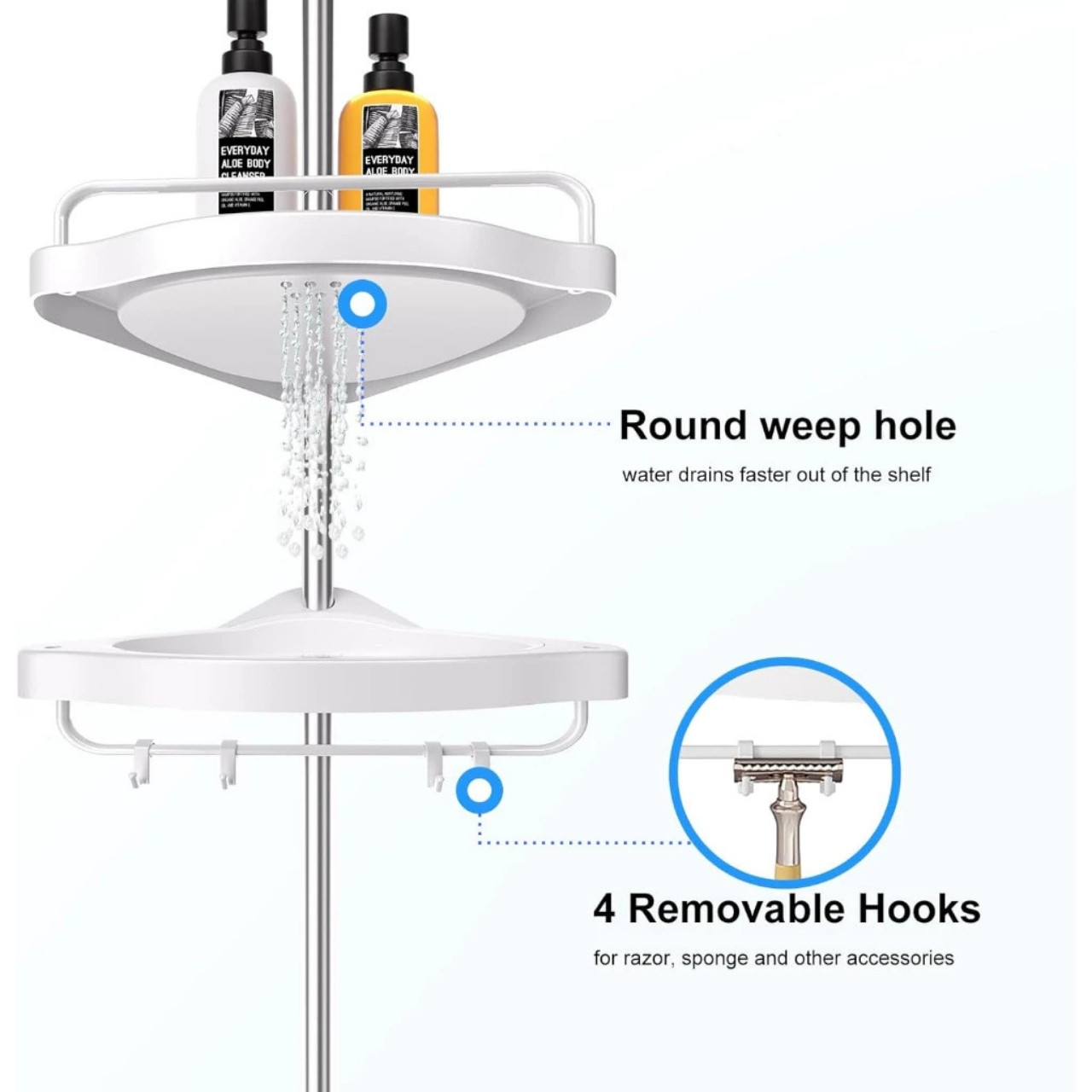 BathRack, corner telescopic shower shelf - Image 6