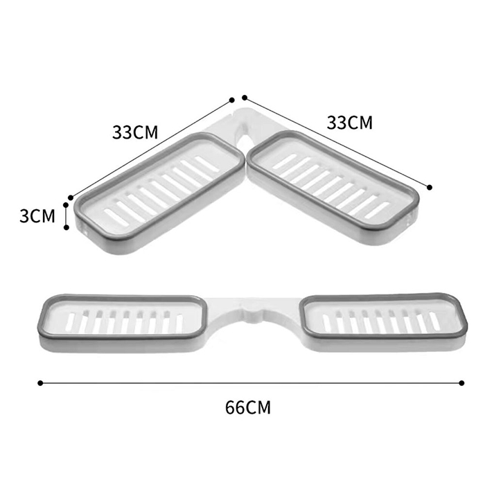 BathroomShelf, bathroom shelf that can be installed at 90° or 180° - Image 2