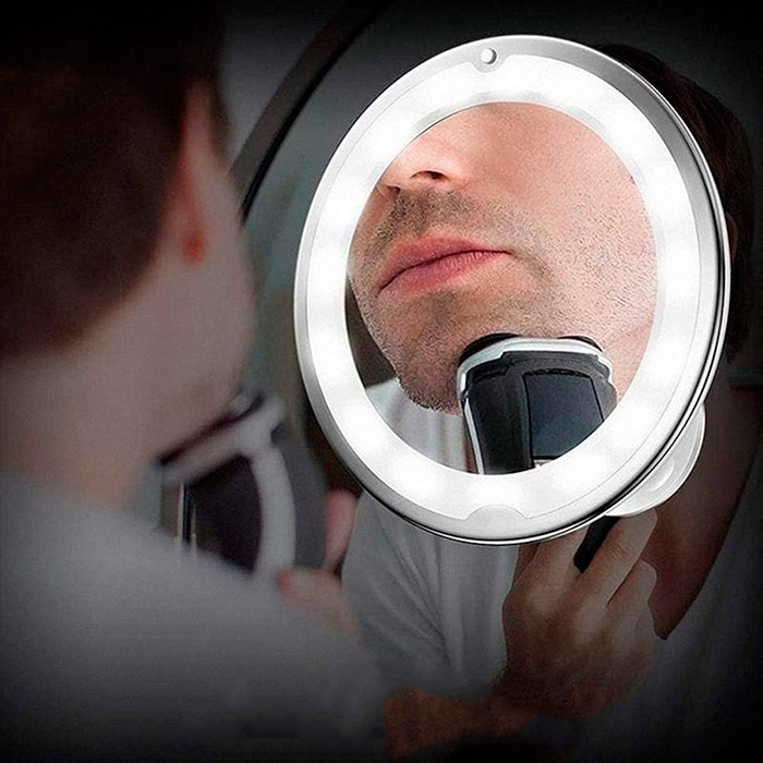 BeautyMirror, a mirror with magnification, powerful LED light and a bendable holder - Image 4