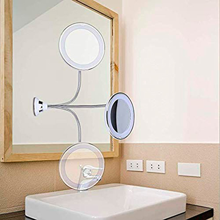 BeautyMirror, a mirror with magnification, powerful LED light and a bendable holder - Image 5