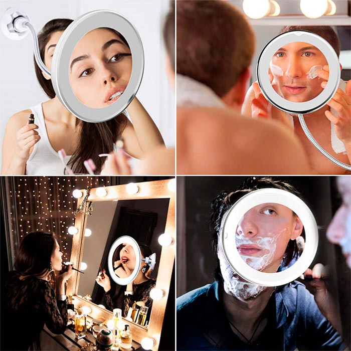 BeautyMirror, a mirror with magnification, powerful LED light and a bendable holder - Image 8