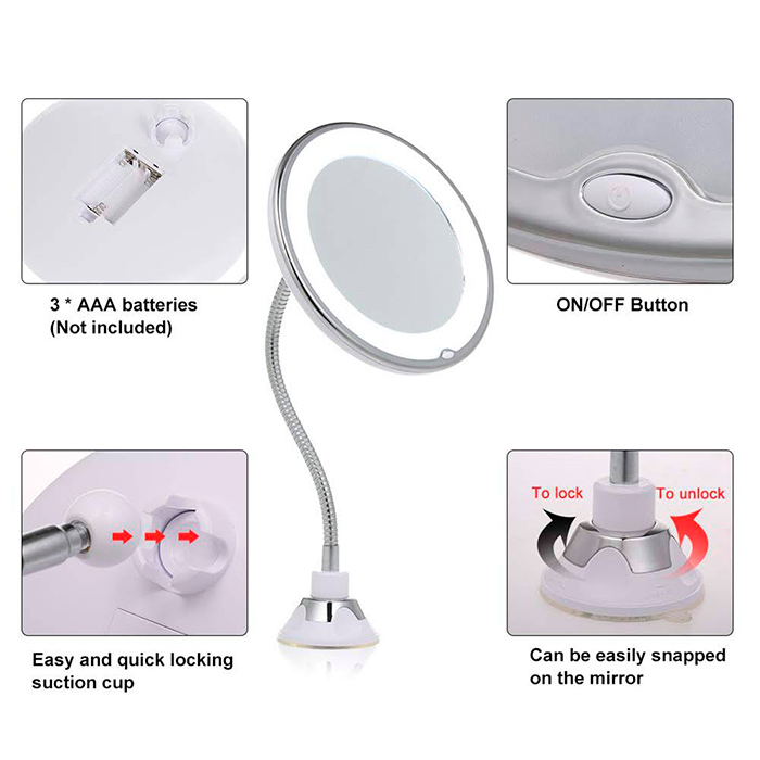 The extremely powerful LED light provides excellent illumination even in darker rooms!