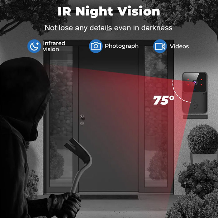 Bell, wireless doorbell with video, two-way sound and motion detector - Image 4