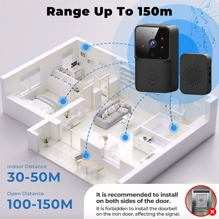 Bell, wireless doorbell with video, two-way sound and motion detector - Image 5