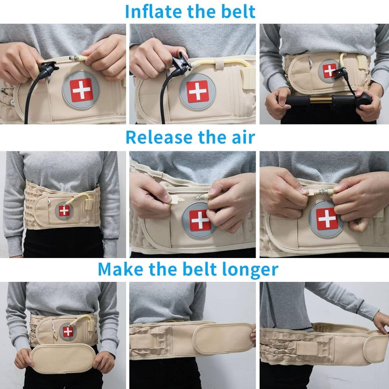 A stylish and discreet belt that can also be worn under clothes.