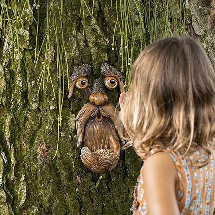BirdFeeder, a tree decoration in the shape of a face that is also a bird feeder - Image 7