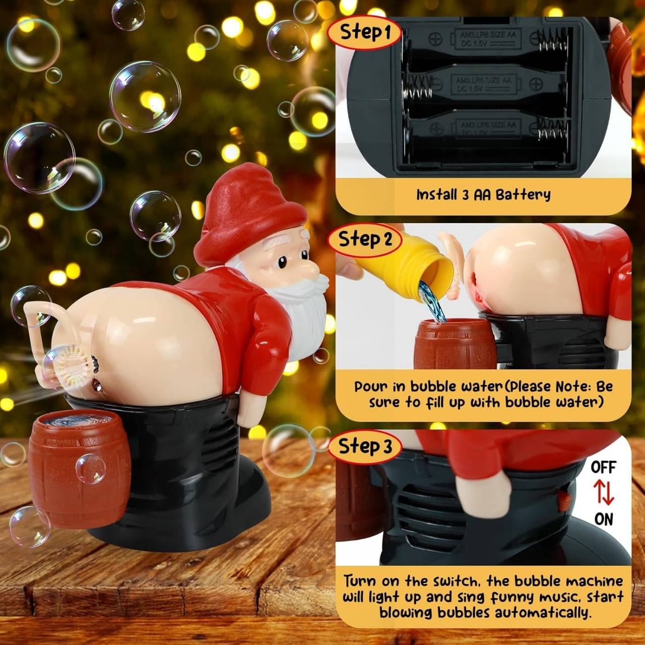 BlowSanta, Santa Claus soap bubble toy - Image 2