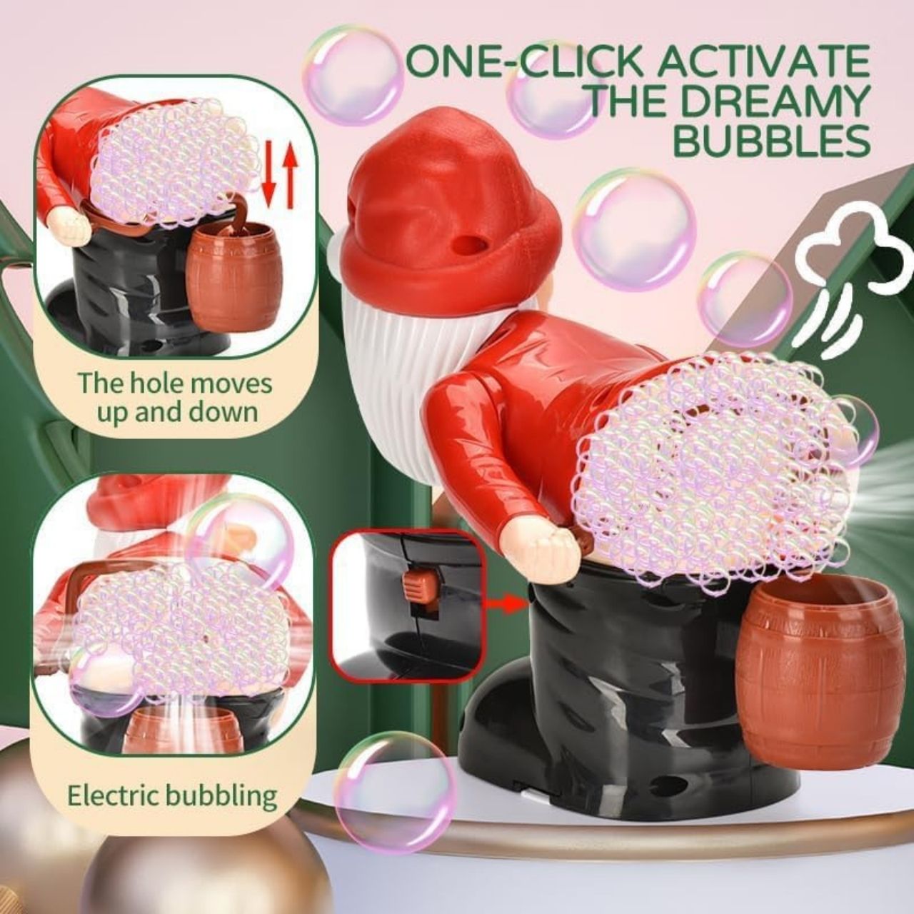 BlowSanta, Santa Claus soap bubble toy - Image 3