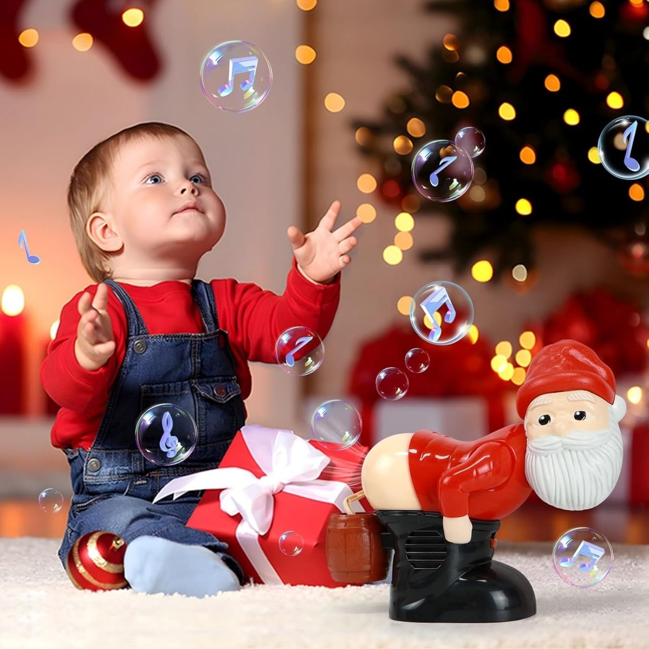 Bubbles of festive joy