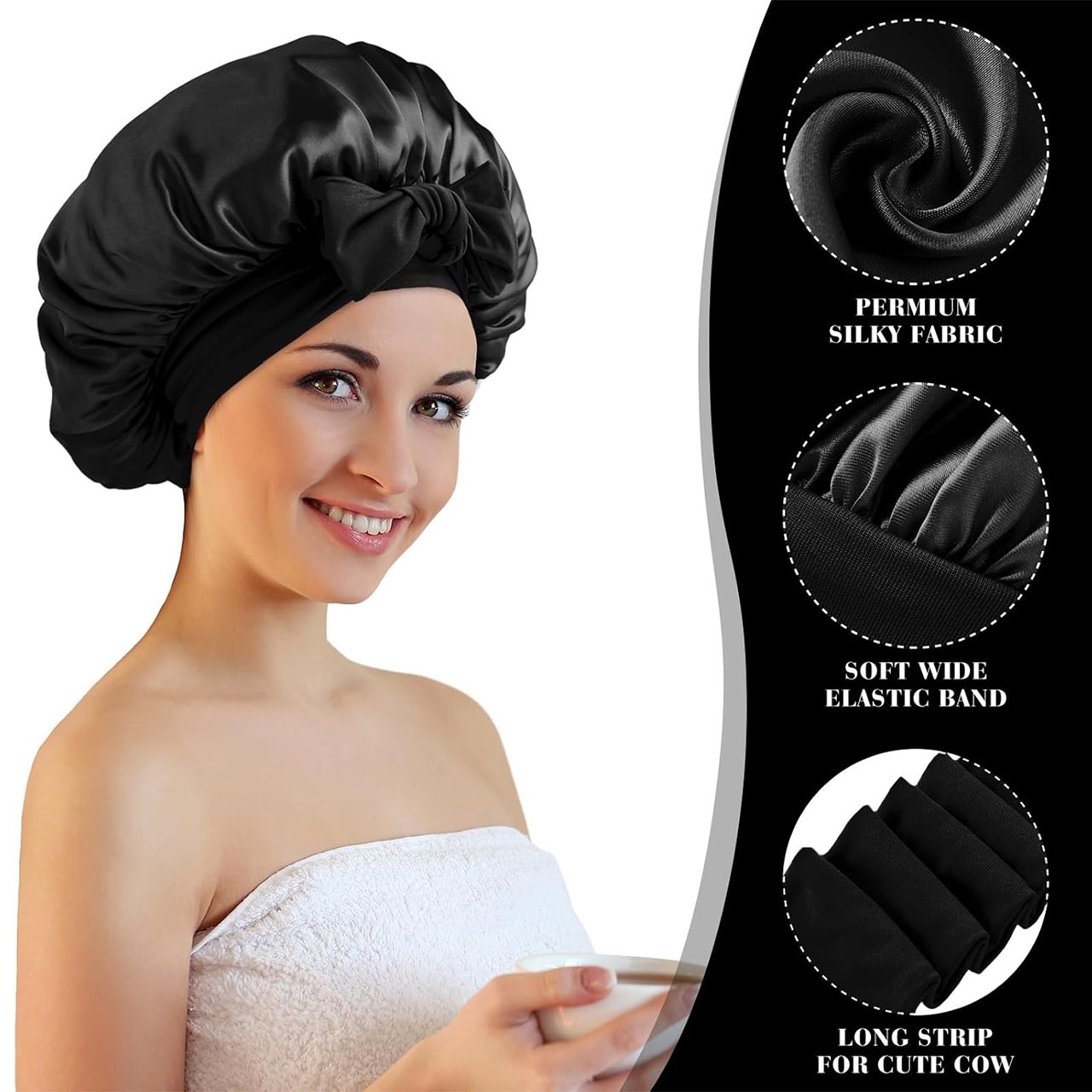 Bonnet, satin hair sleeping cap - Image 4