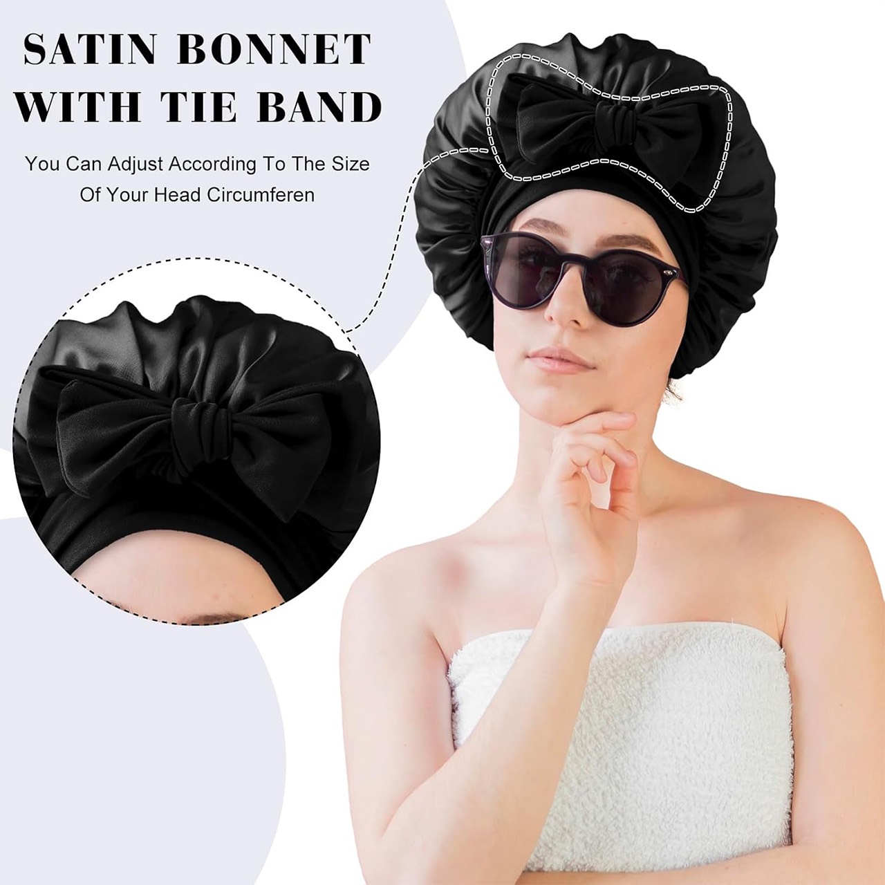 Bonnet, satin hair sleeping cap - Image 6