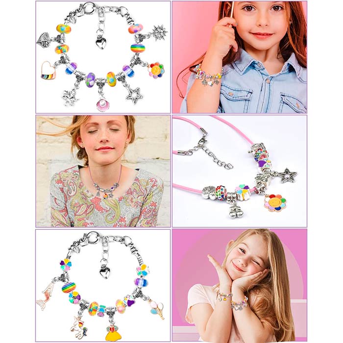 Countless combinations with 60 different coloured beads and pendants in different shapes and motifs!