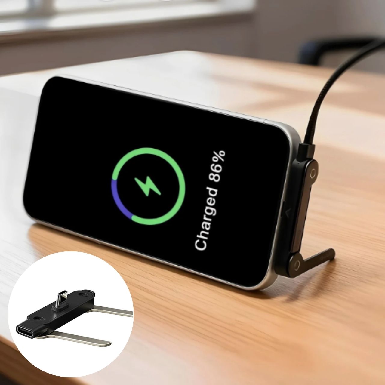 2in1 charging cable with phone stand, Bracky - Image 4
