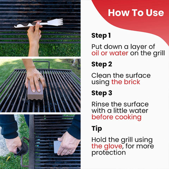 BrickGrill, 1 + 1 FREE cleaning stone for grill grates - Image 5