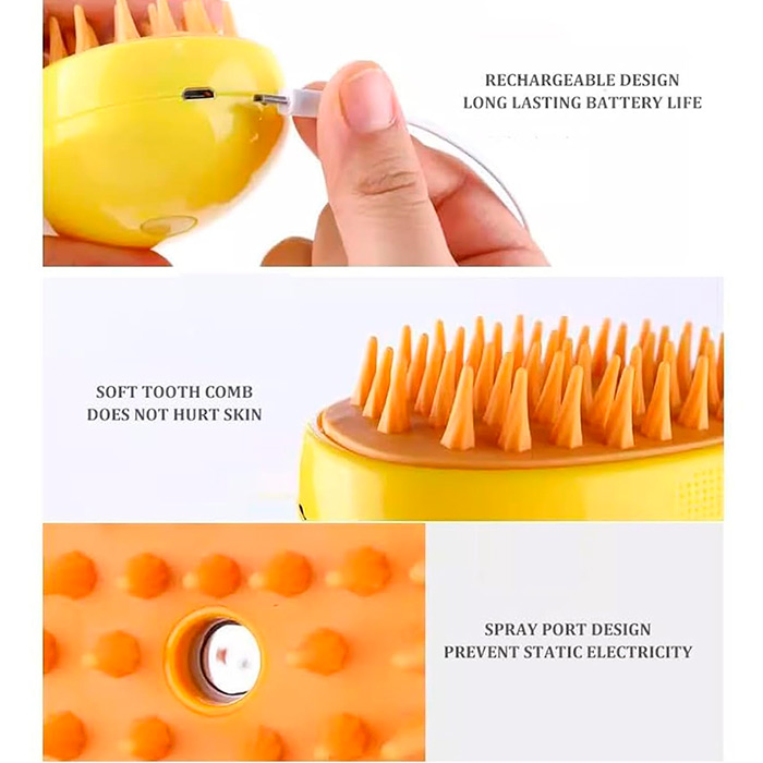 Brushy, electric pet brush with spray - Image 4