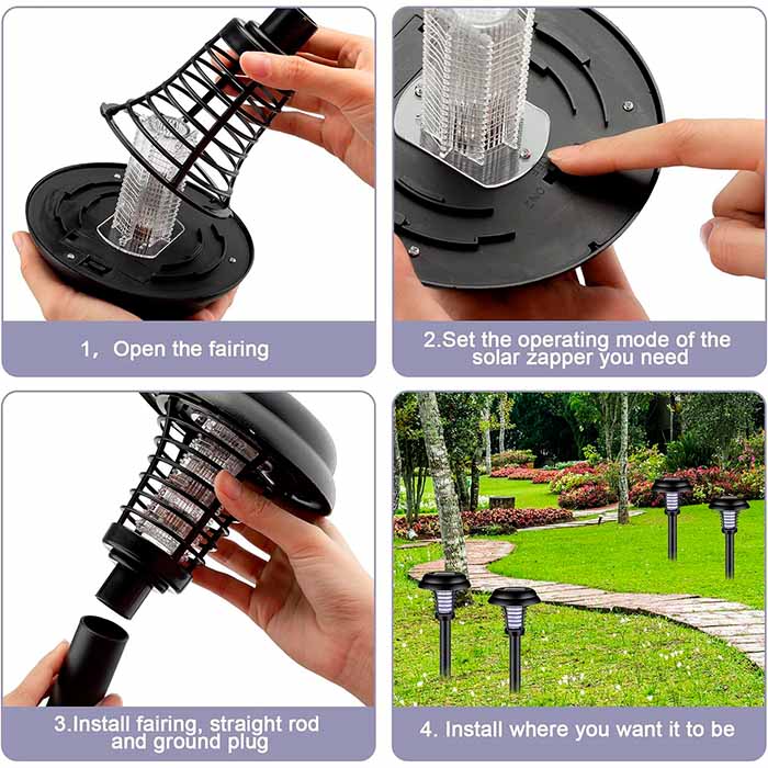 BugHunt, solar lamp that repels mosquitoes (2 pieces) - Image 9