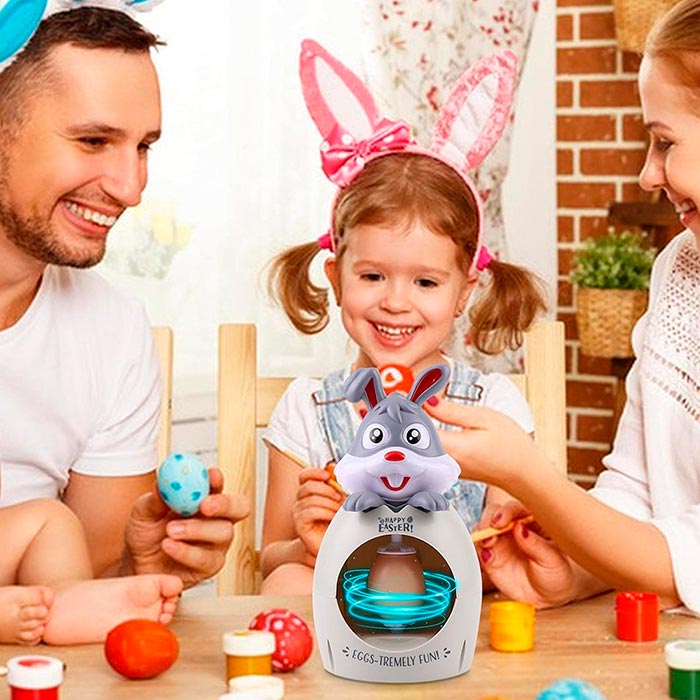 This rich Easter egg colouring set contains 8 coloured markers and 6 plastic eggs!