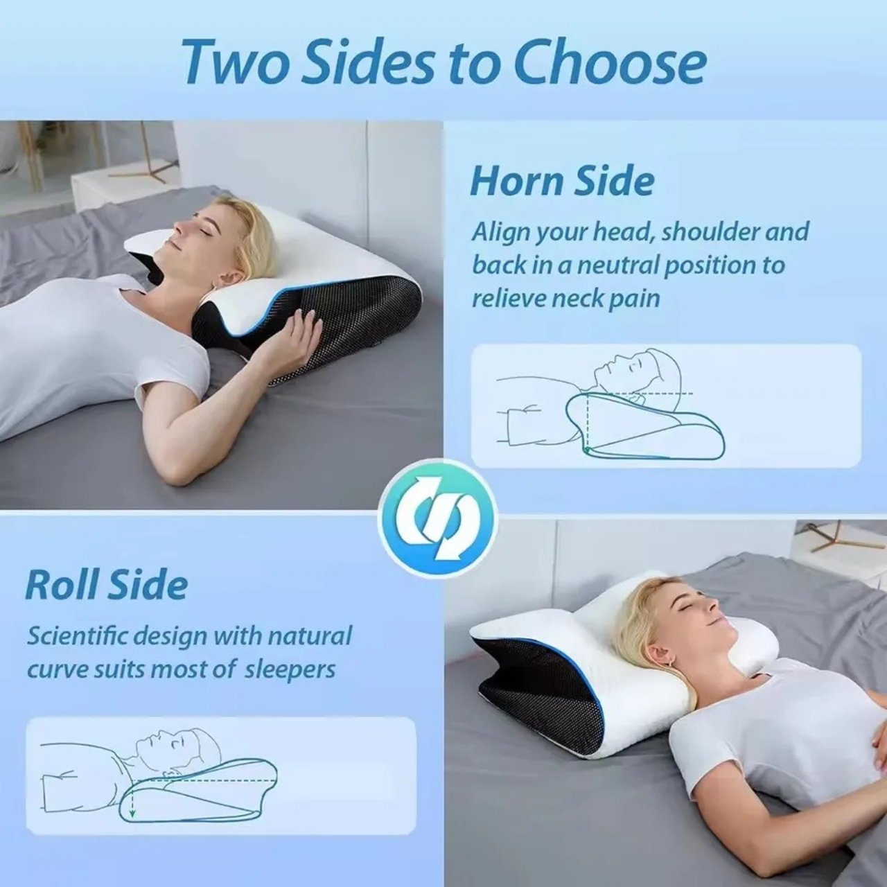 The breathable and washable cover makes it easy to maintain and pleasant to use every day.