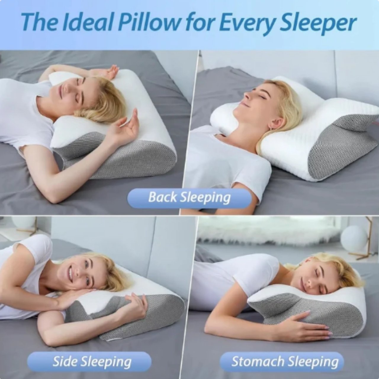 The butterfly design makes sure your spine is in the right position - no discomfort and no sleepless nights.