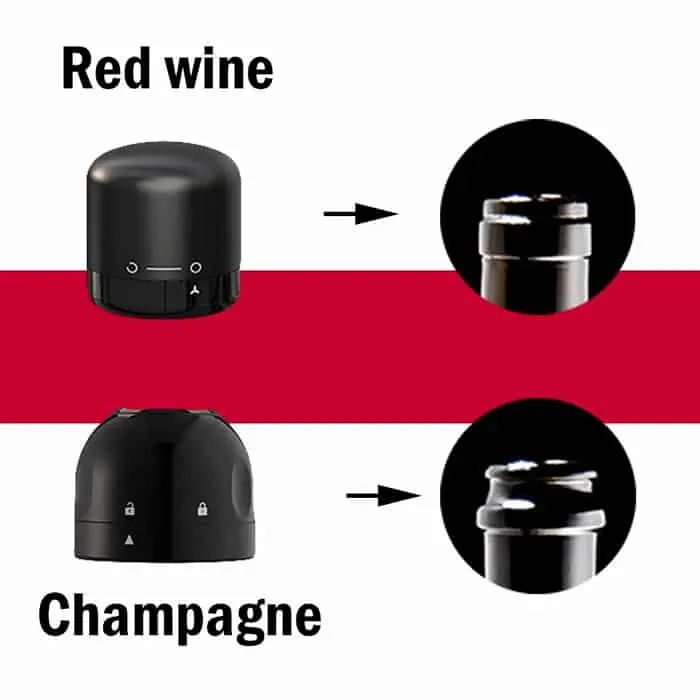 CapLock, vacuum stopper for bottle (1 for wine + 1 for sparkling wine) - Image 6