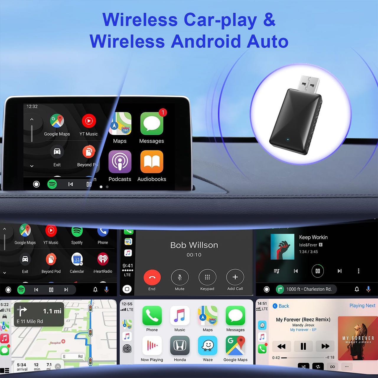 A great choice for easy access to dialling, navigation, messages, etc. on your car screen.