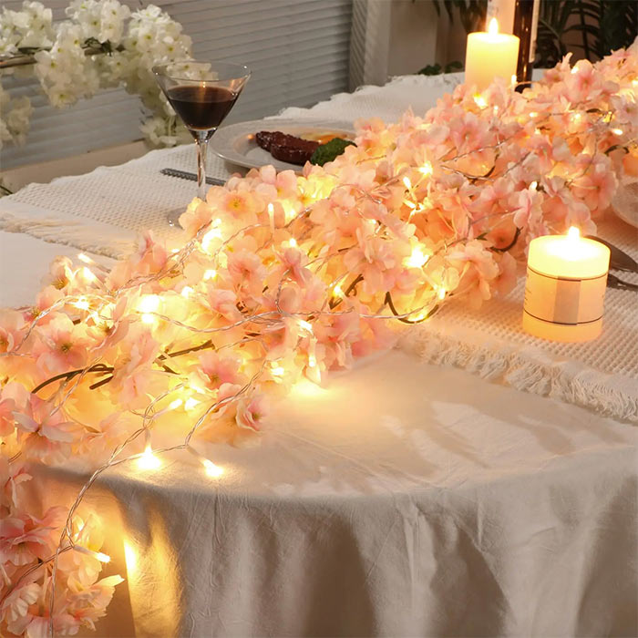 Cherry, artificial flowers with the look of natural cherry blossoms (1.8 m) - Image 6