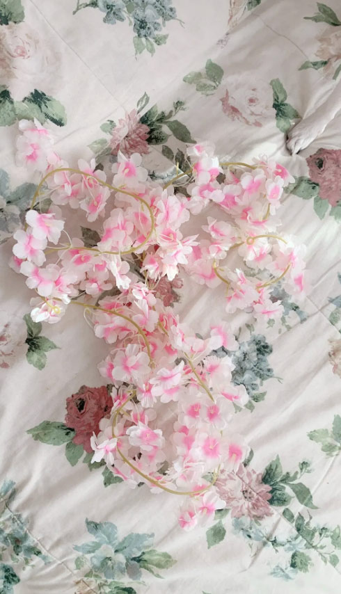 Cherry, artificial flowers with the look of natural cherry blossoms (1.8 m) - Image 9