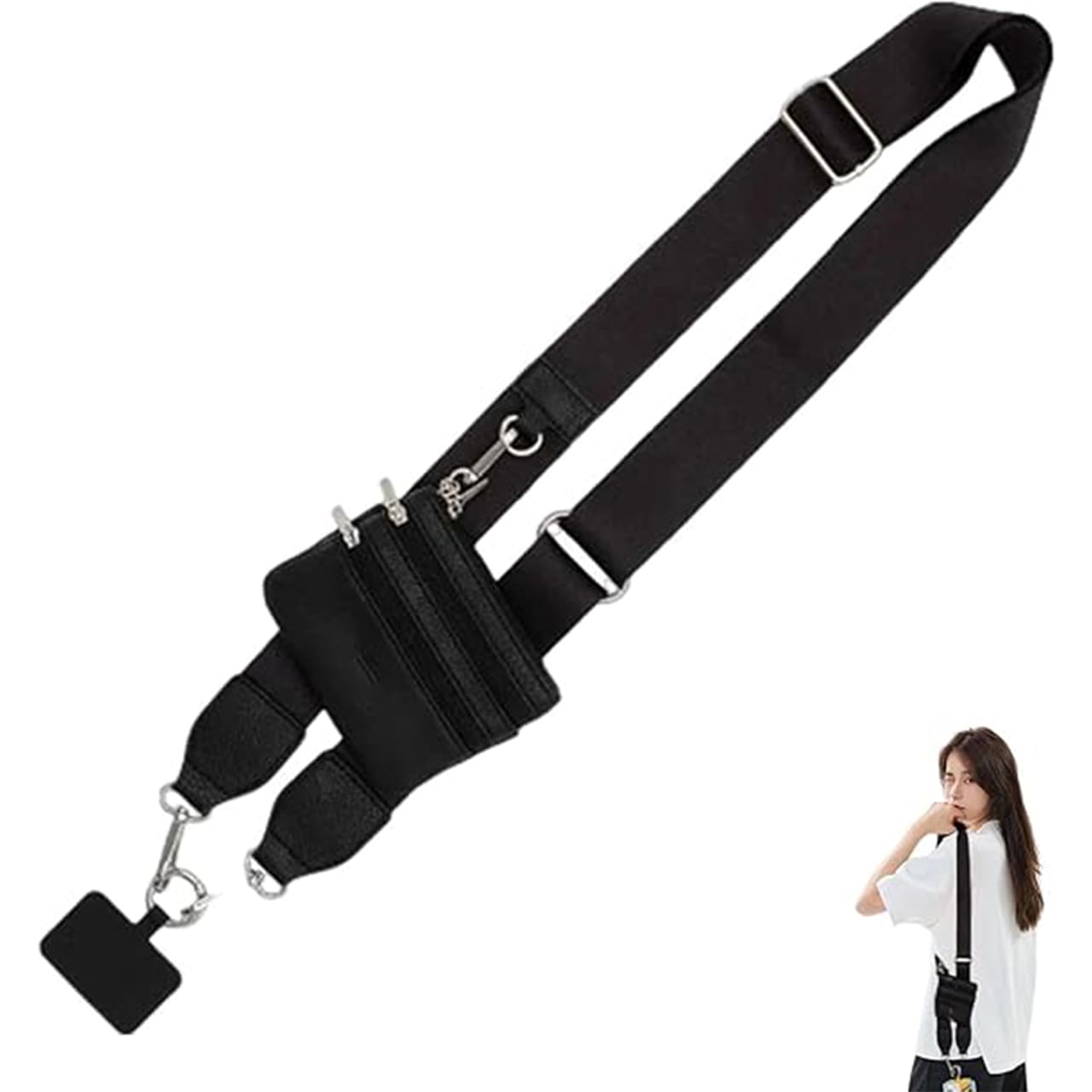 Easy to install - place the pad between your phone and the phone cover. Place the strap on the ring attached to the pad.