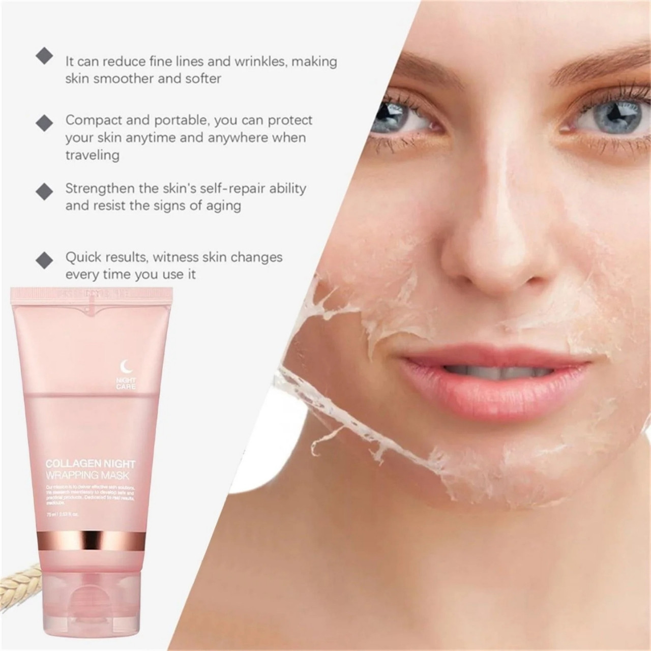 CollagenMask, collagen night face mask with peel-off effect - Image 7