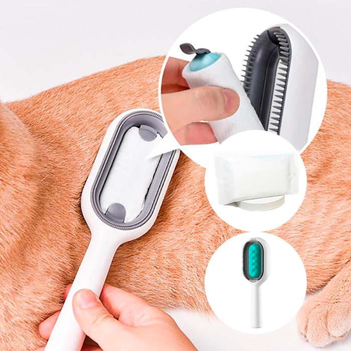 CombBundle, pet grooming brush + 100 extra brush cloths - Image 3