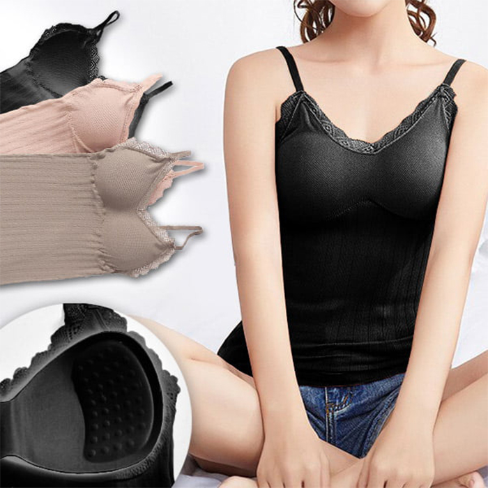 ComfortTop, 1+1 GRATIS T-shirt with padded support in black and beige - Image 9