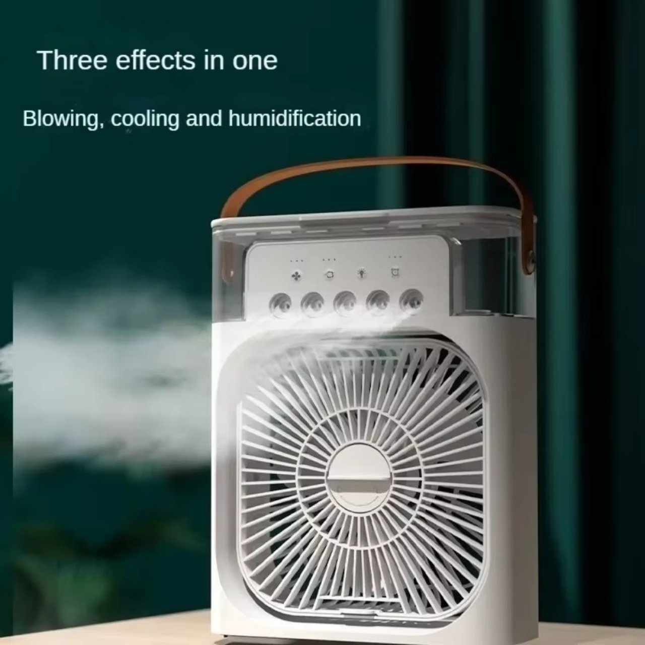 Coolio, 3-in-1 portable fan with humidifier function, LED light and cooling - Image 2
