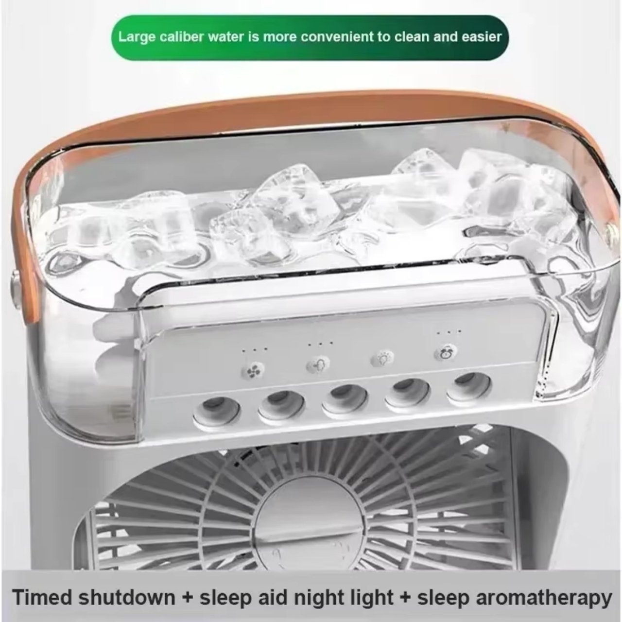 Coolio, 3-in-1 portable fan with humidifier function, LED light and cooling - Image 5